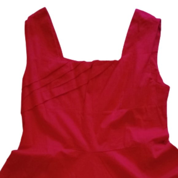 Red Stretch Dress w Square Neckline XL NWOT - Picture 3 of 4